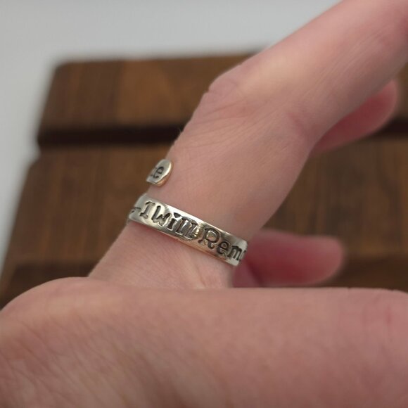 Size 9 Sterling Silver I Will Remain Faithful Ring A172 - Picture 2 of 9